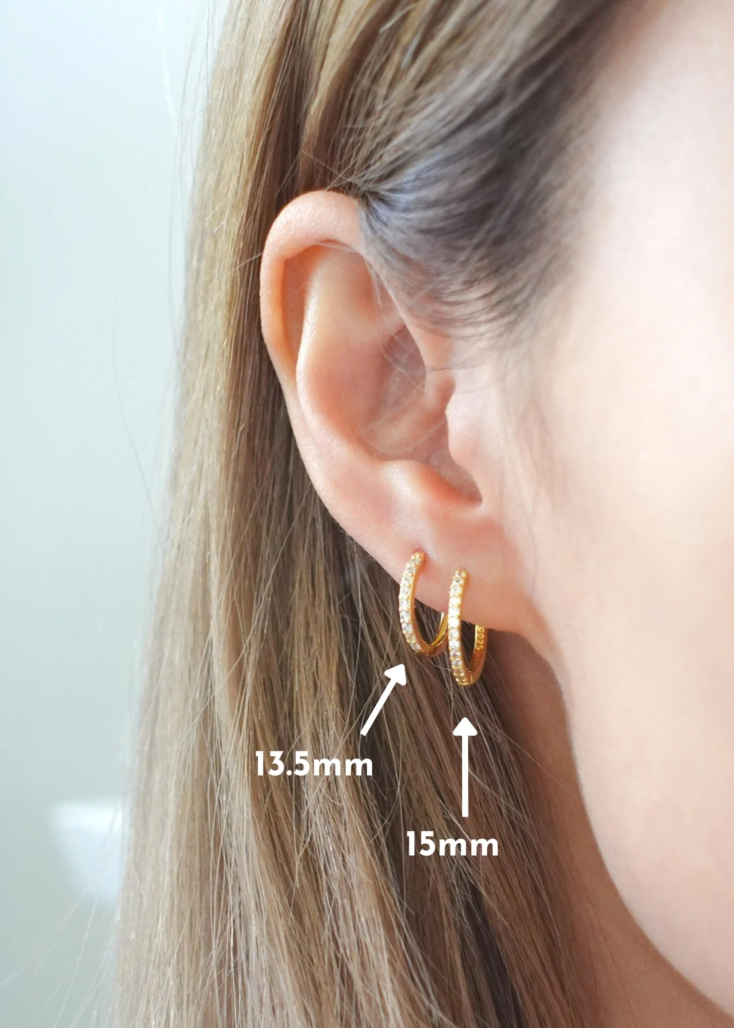 Adeline Hoops in Gold - Image 3