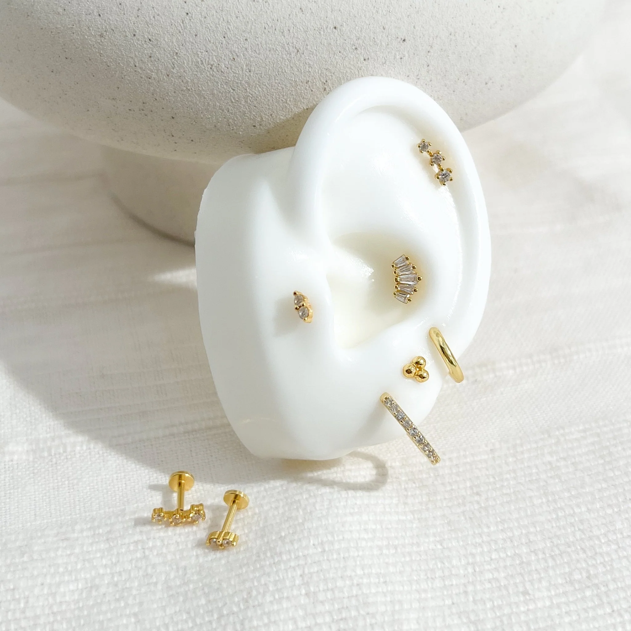 Adeline Hoops in Gold - Image 6