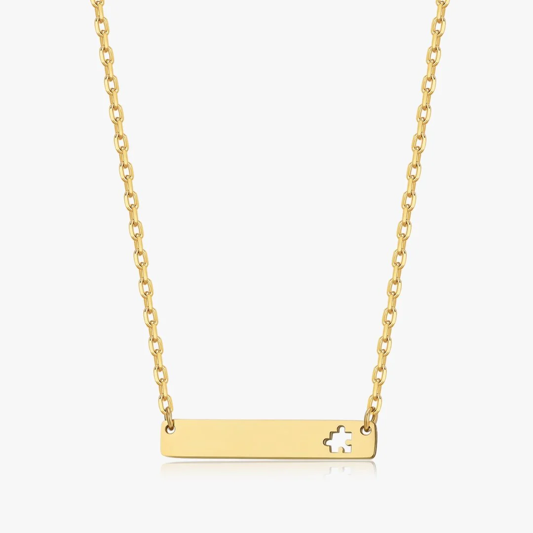 The Puzzle Bar Necklace (Autism Awareness Month) - Image 4