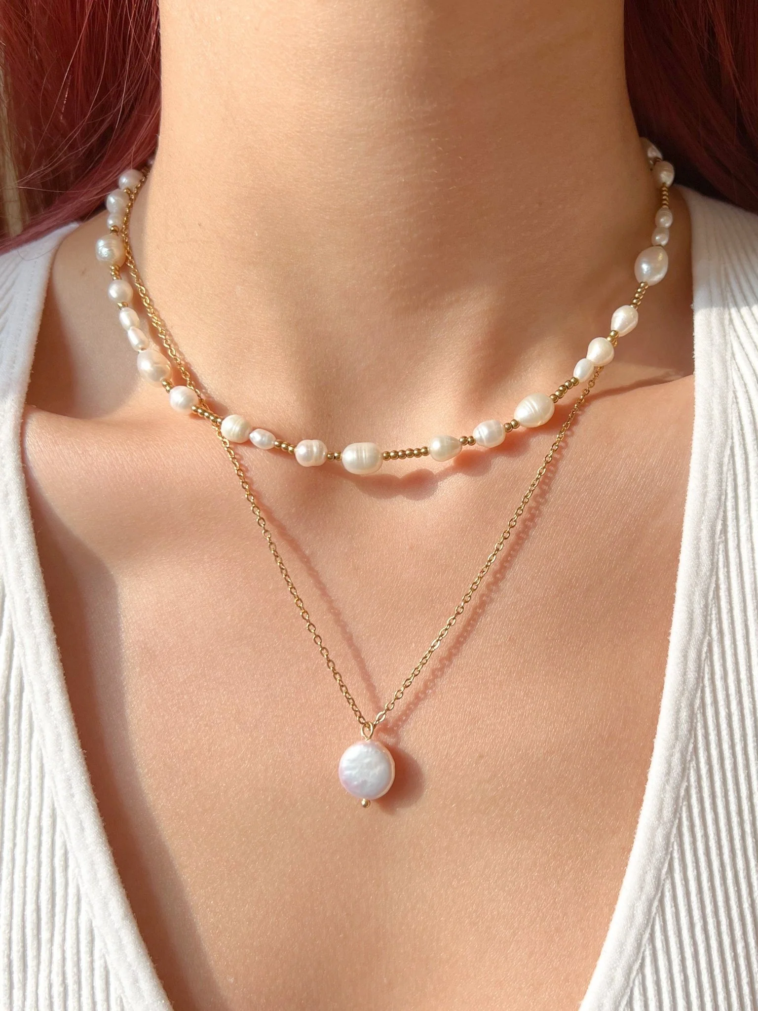 Beaded Pearl Necklace (Unisex) - Image 5