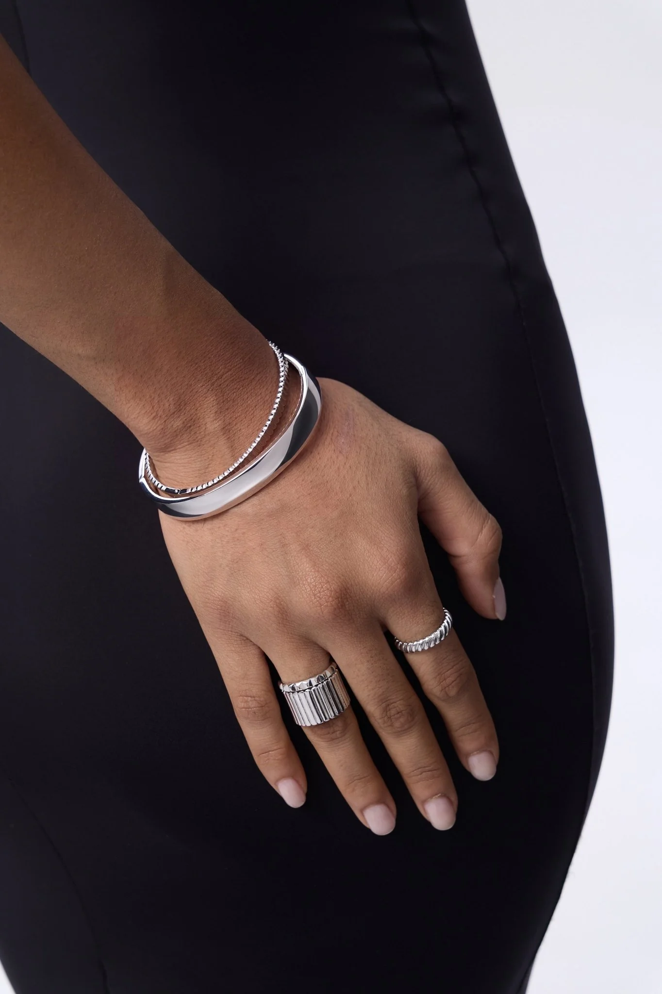 Bold Simple Stacker Cuff Bangle - Image 6