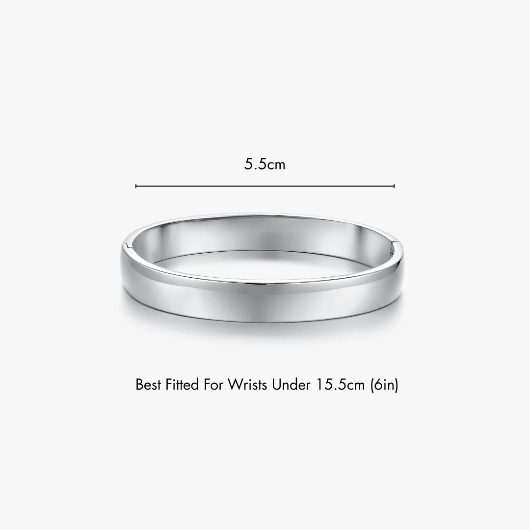 Bold Simple Stacker Cuff Bangle - Image 9