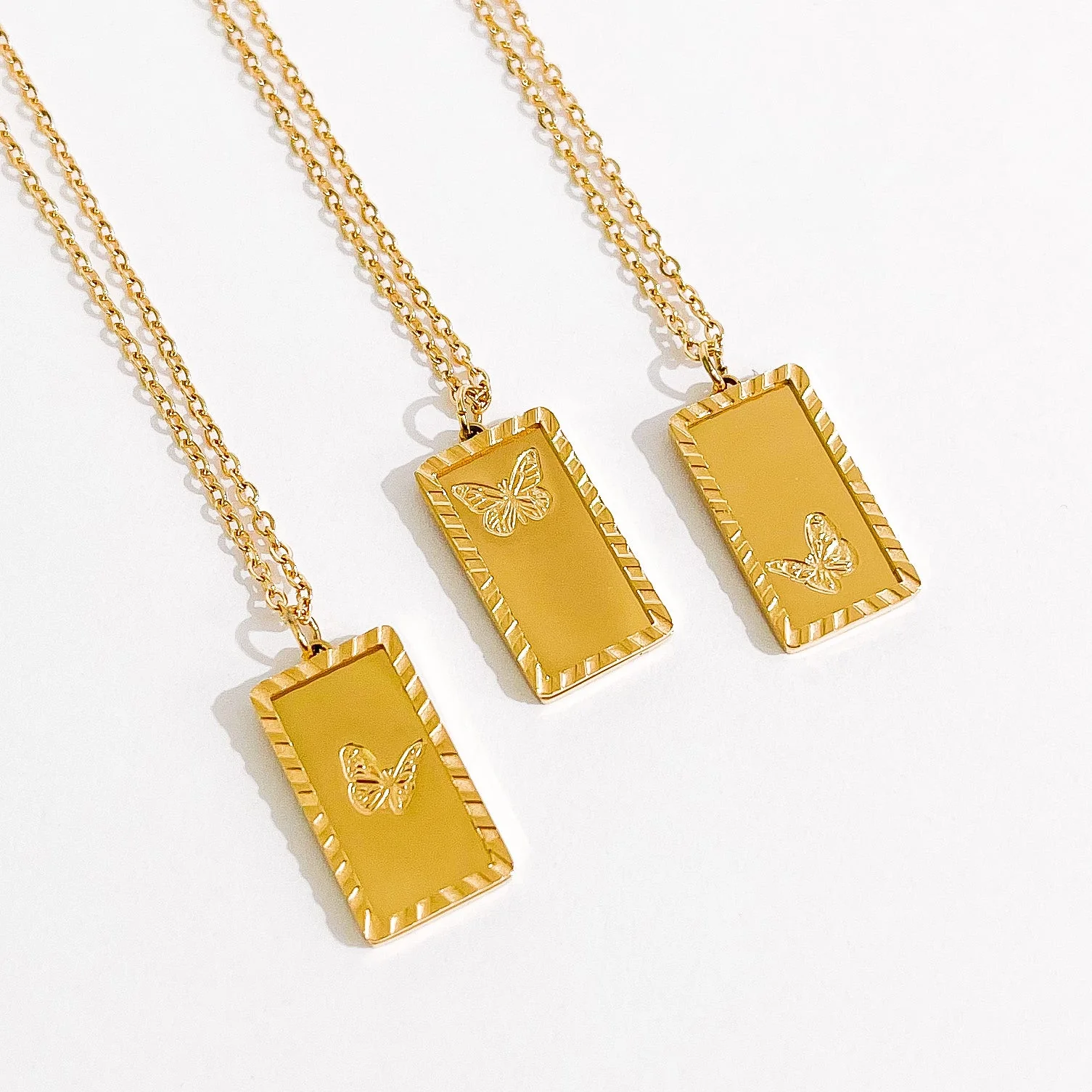 Butterfly Trio Necklace in Gold (Not A Set) - Image 7