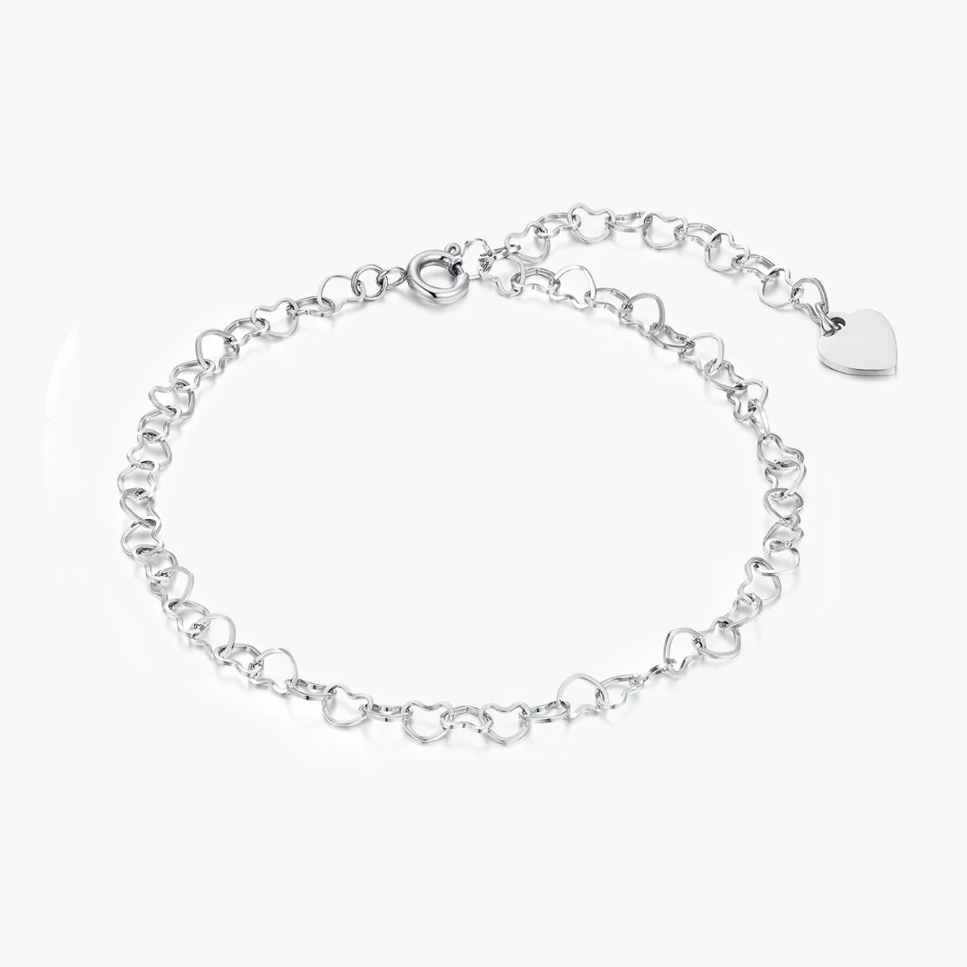 Celia Heart Chain Anklet - Image 4