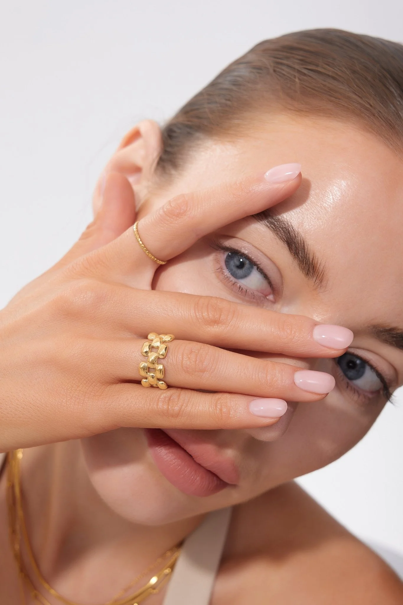Chunky Link Chain Ring (Greek Inspired Collection) - Image 3