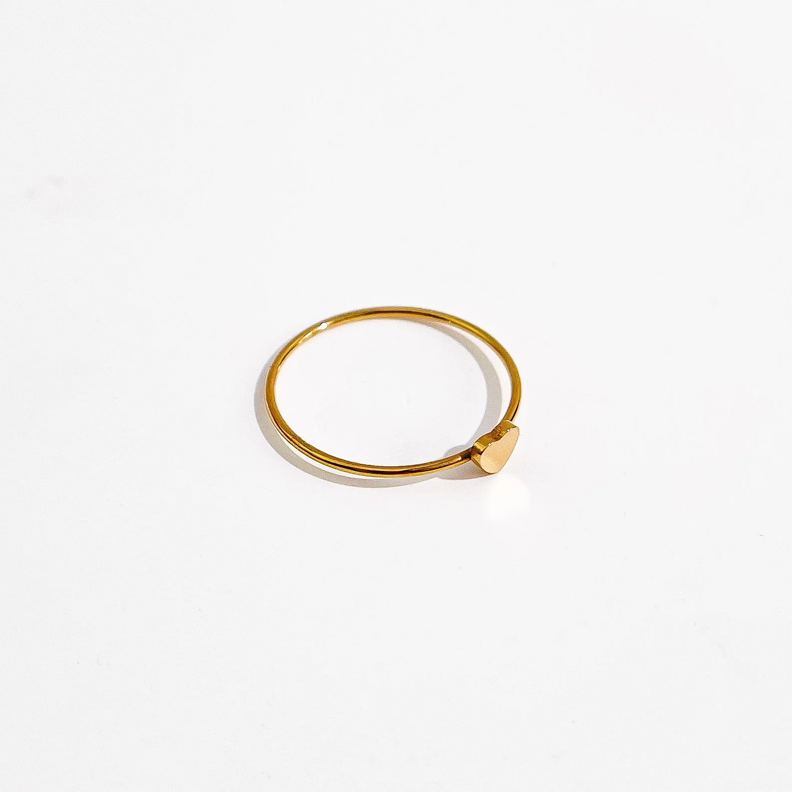 Dainty Heart Ring in Gold - Image 3