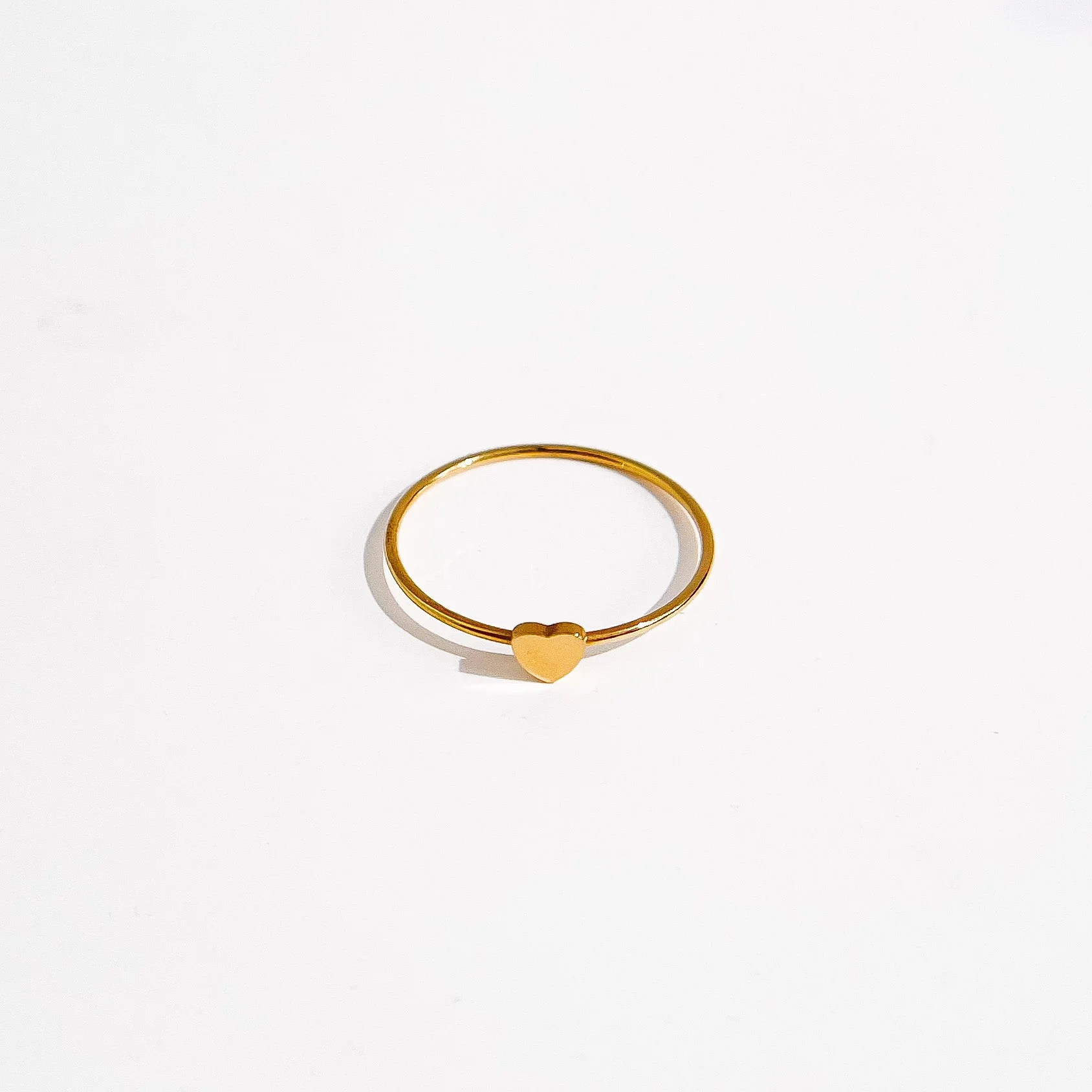 Dainty Heart Ring in Gold - Image 4