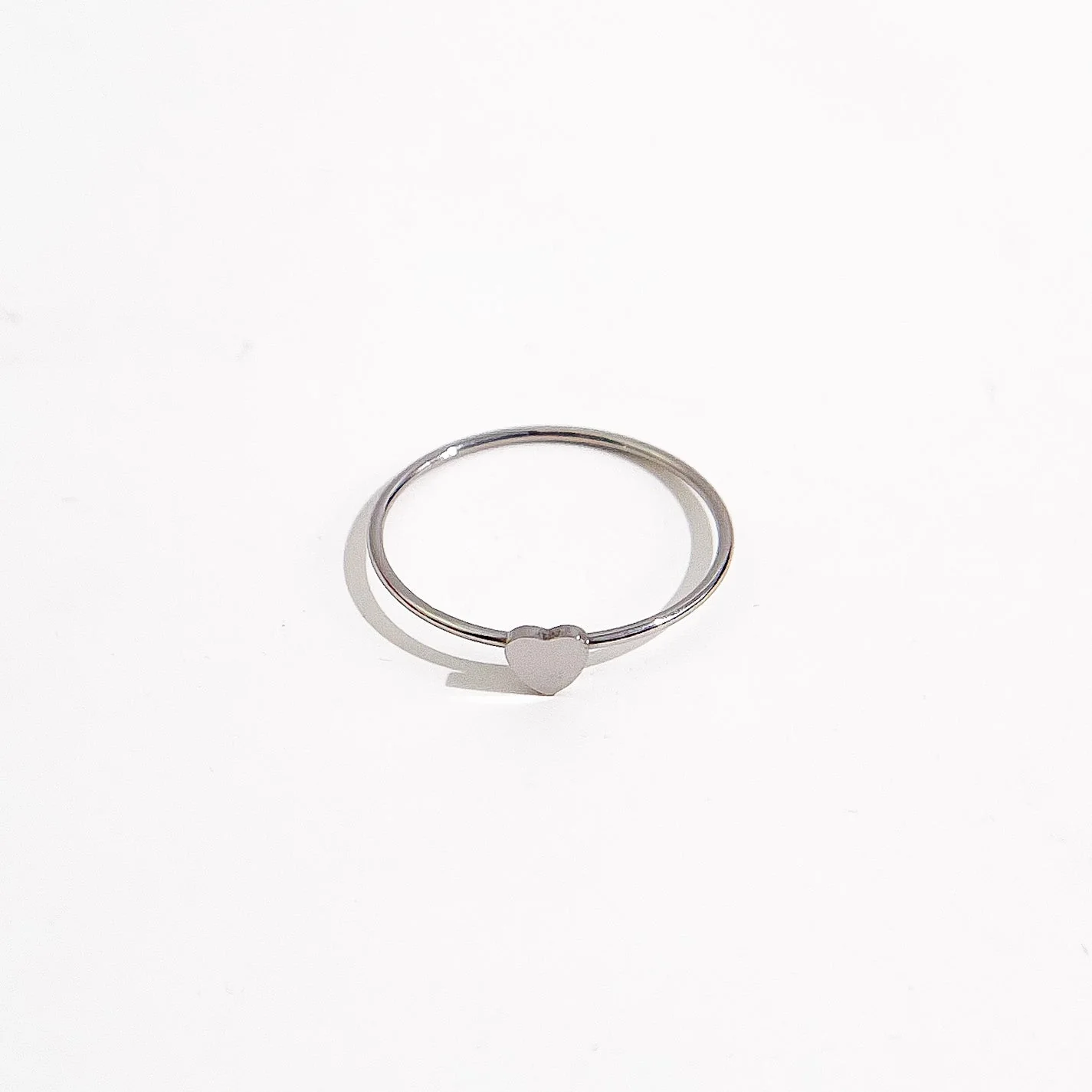 Dainty Heart Ring in Silver - Image 3