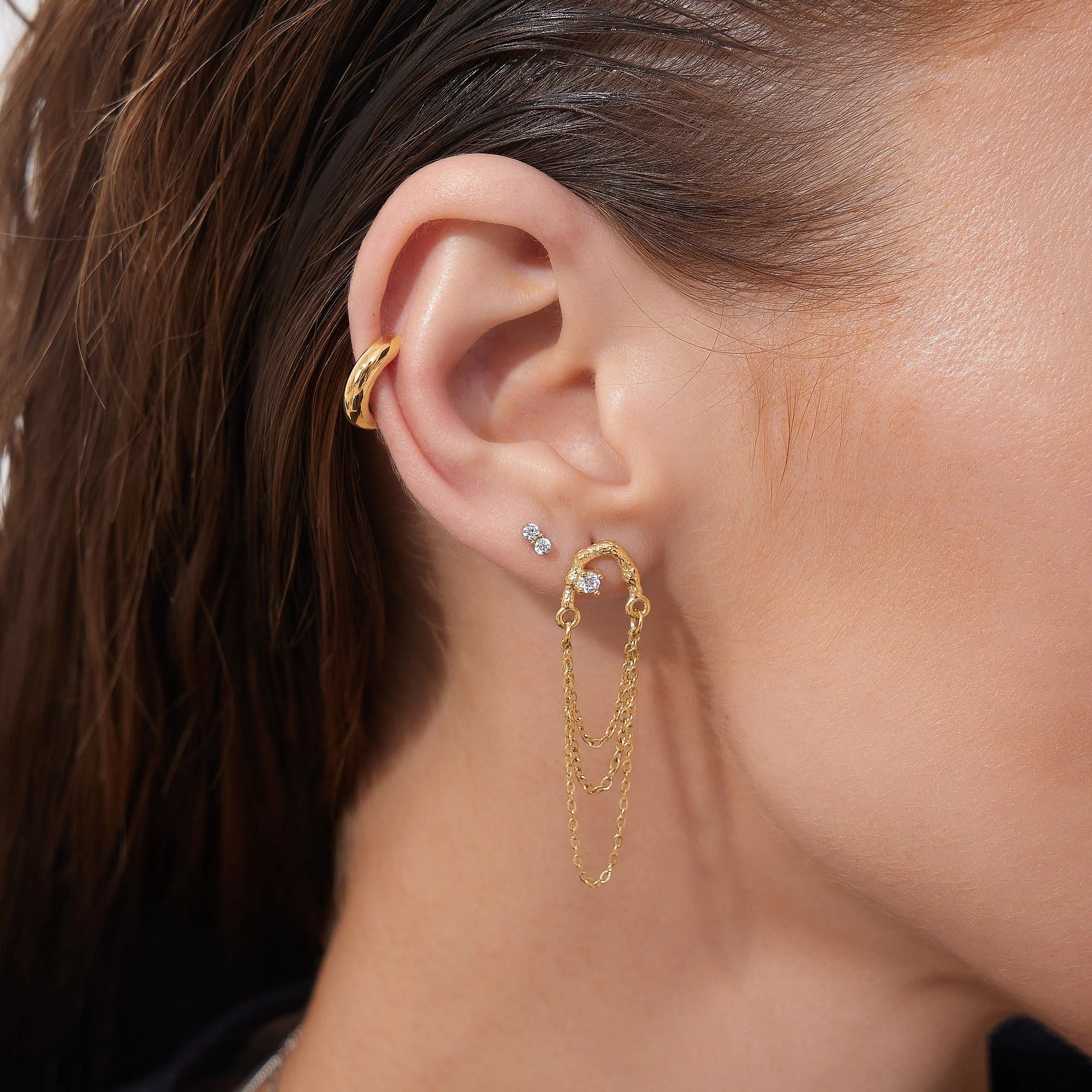 Dangly Chain Earrings (Greek Inspired Collection) - Image 2