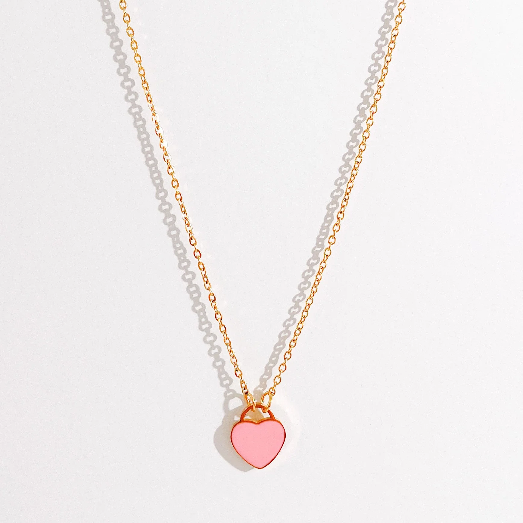 Enamel Heart Necklaces in Gold (Not A Set) - Image 6