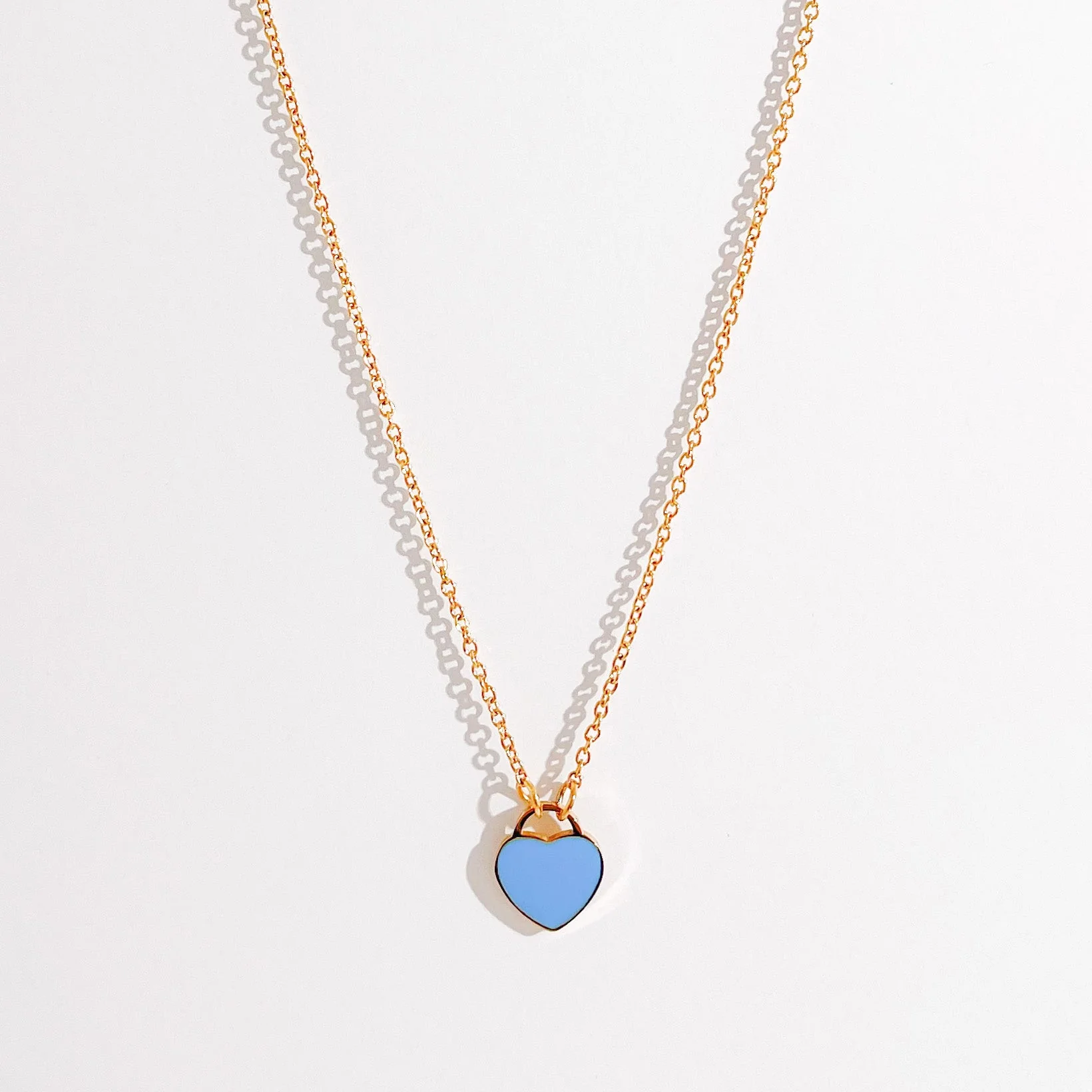 Enamel Heart Necklaces in Gold (Not A Set) - Image 8