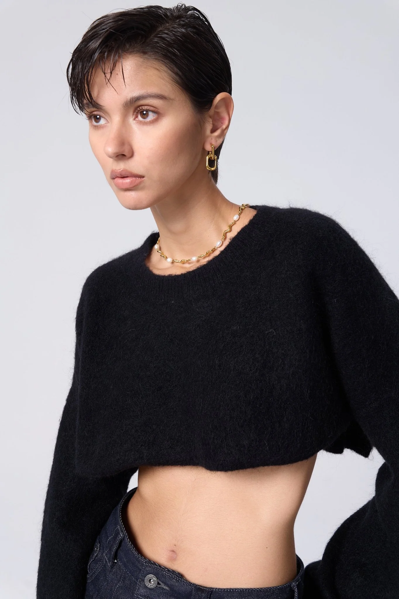 Zelia Organic Pearl Chain Necklace - Image 5