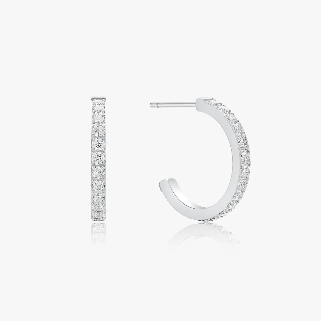Everyday Medium CZ Hoops - Image 10