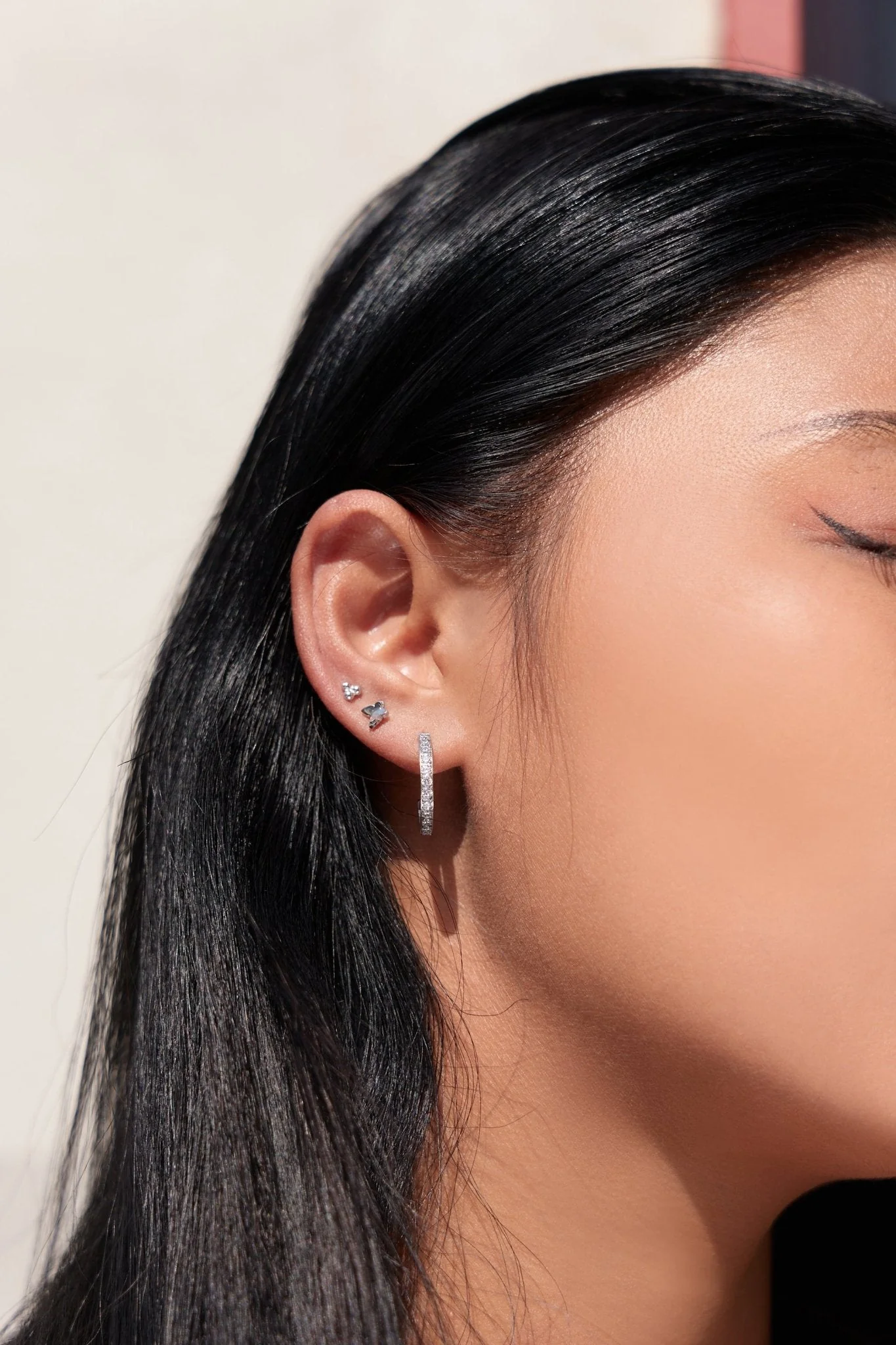 Everyday Medium CZ Hoops - Image 6