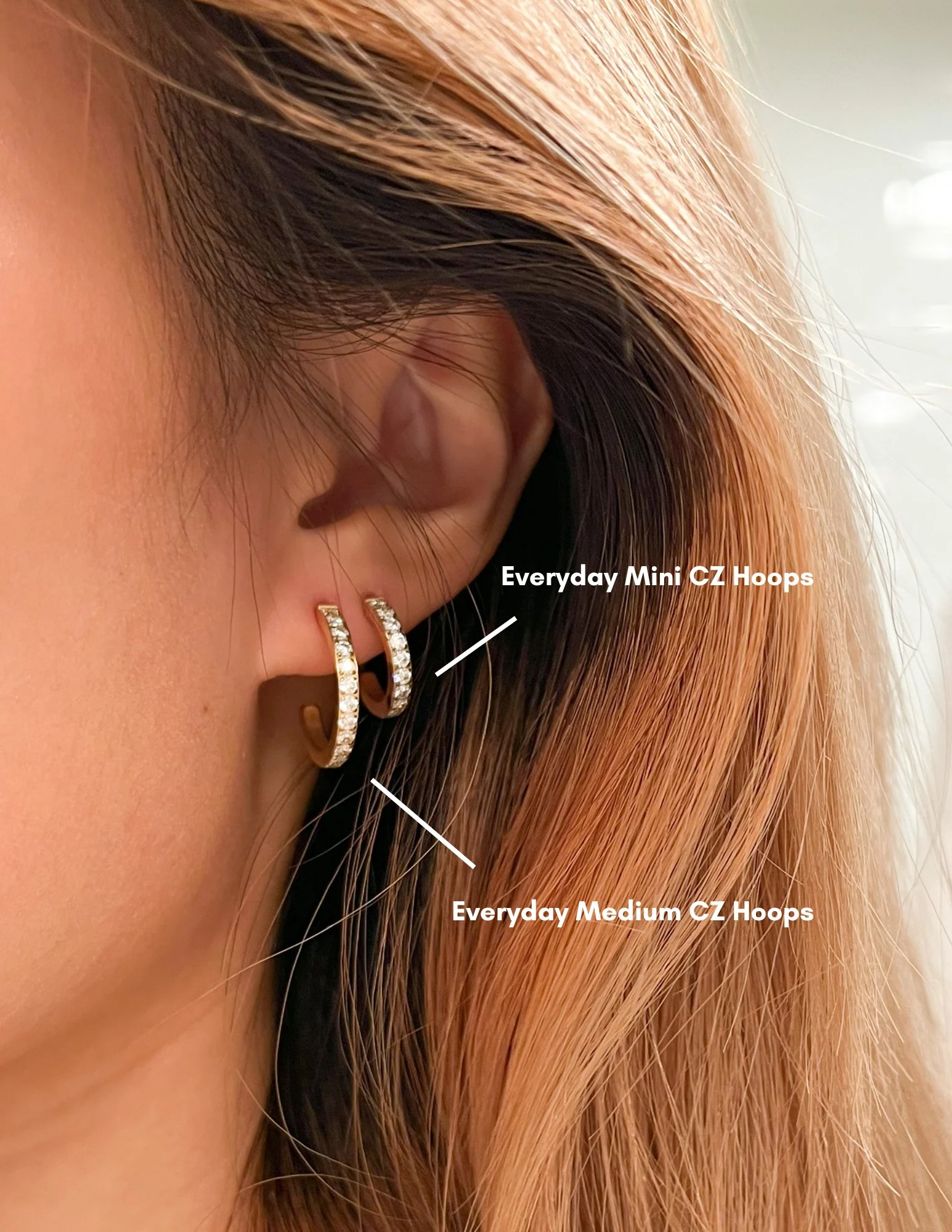 Everyday Mini CZ Hoops - Image 4