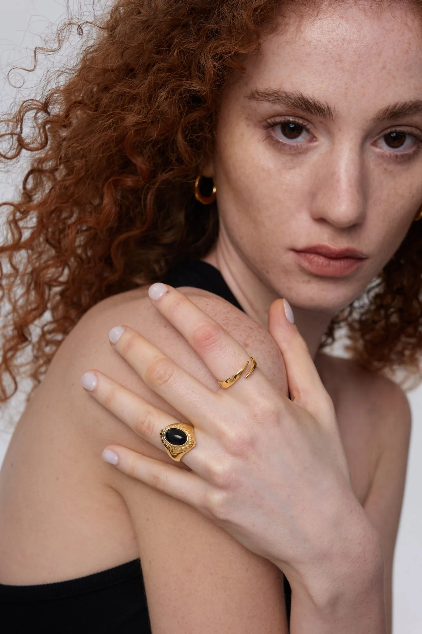 Gold Vintage Inspired Black Agate Bundle - Image 3