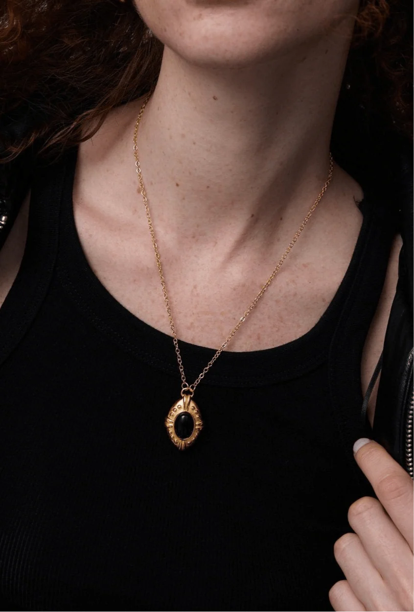 Gold Vintage Inspired Black Agate Bundle - Image 4