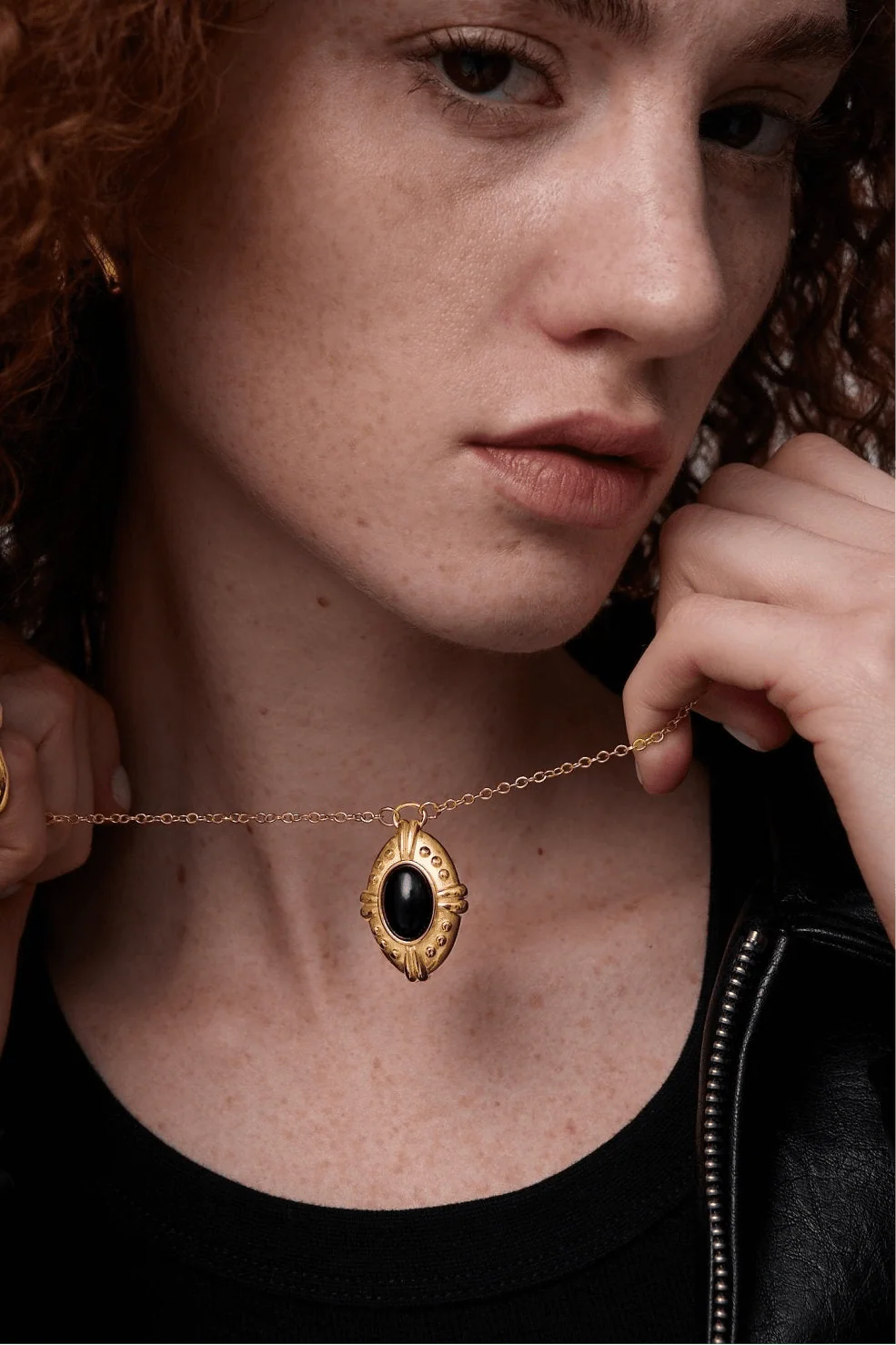 Gold Vintage Inspired Black Agate Bundle - Image 5
