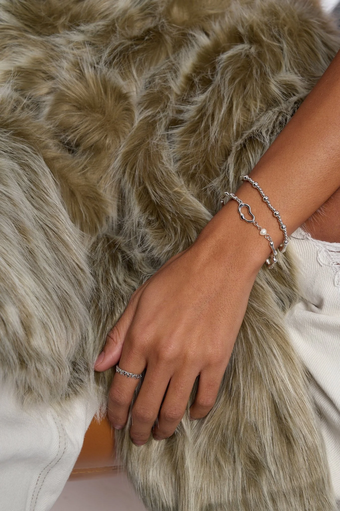 Hailey Stretch Beaded Bracelet - Image 3