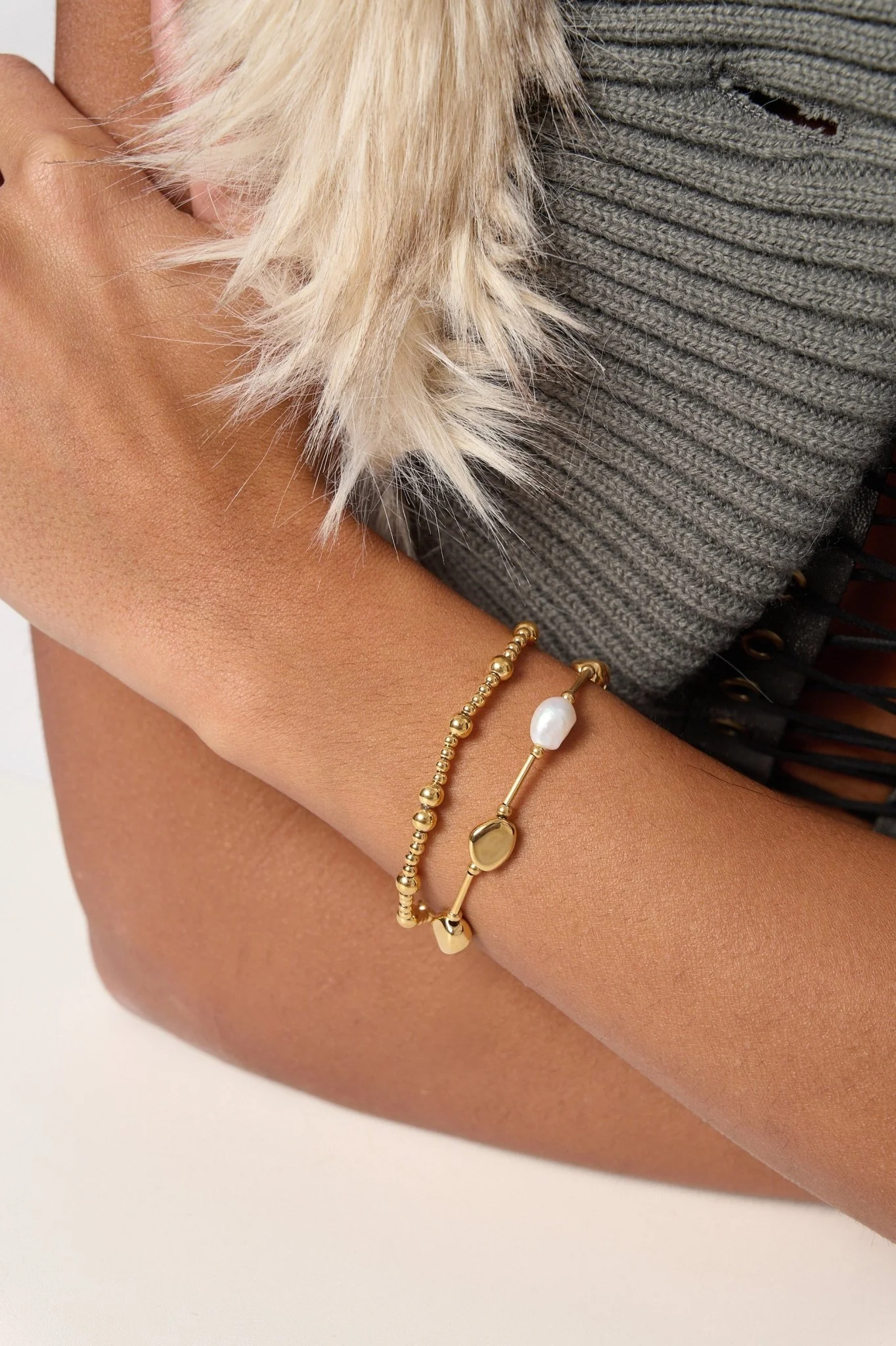 Hailey Stretch Beaded Bracelet - Image 6
