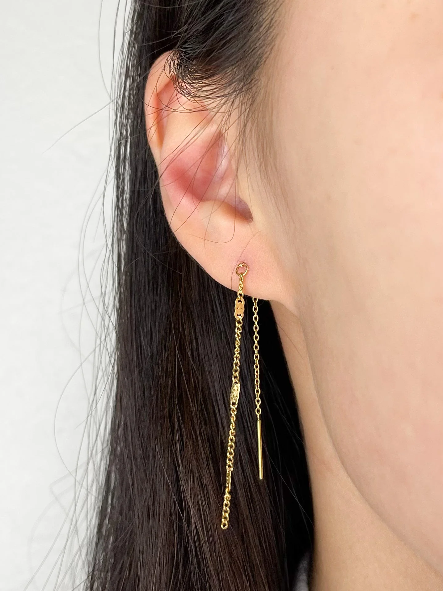 Hammered Threader Earrings - Image 3