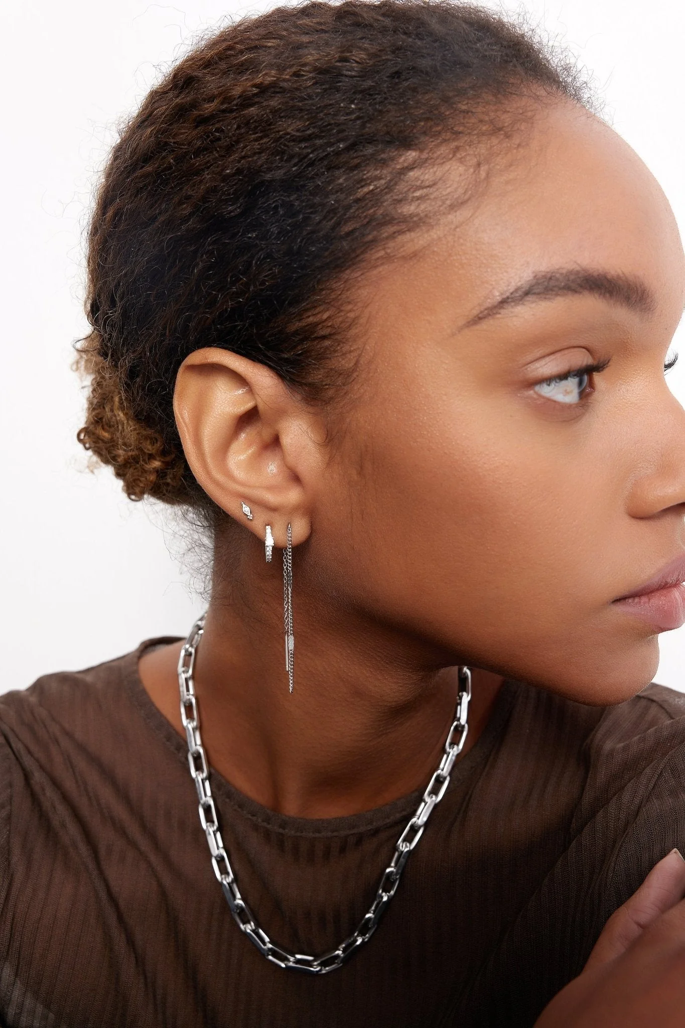 Hammered Threader Earrings - Image 6