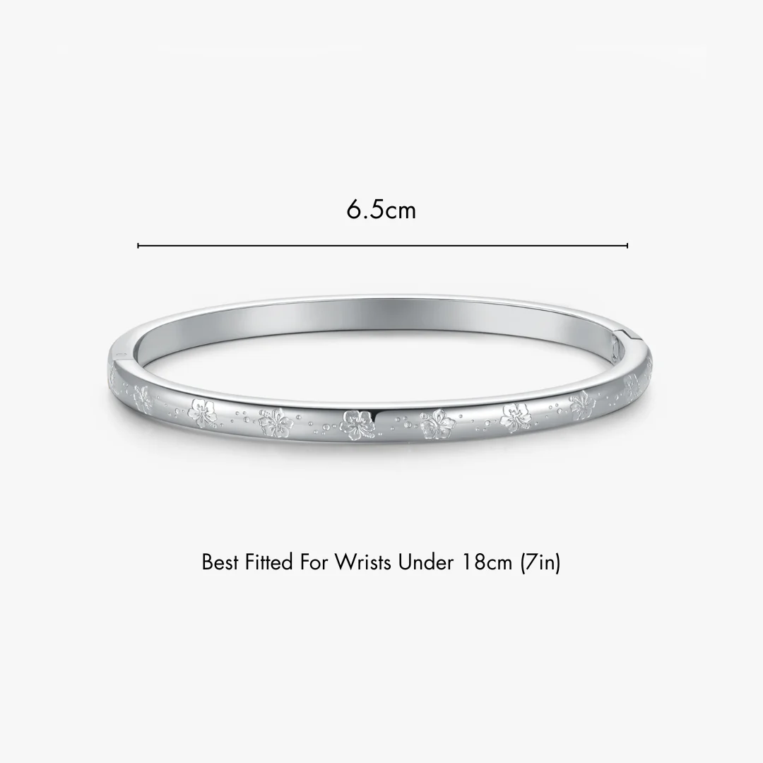 Hibiscus Stacker Cuff Bangle Bracelet - Image 11