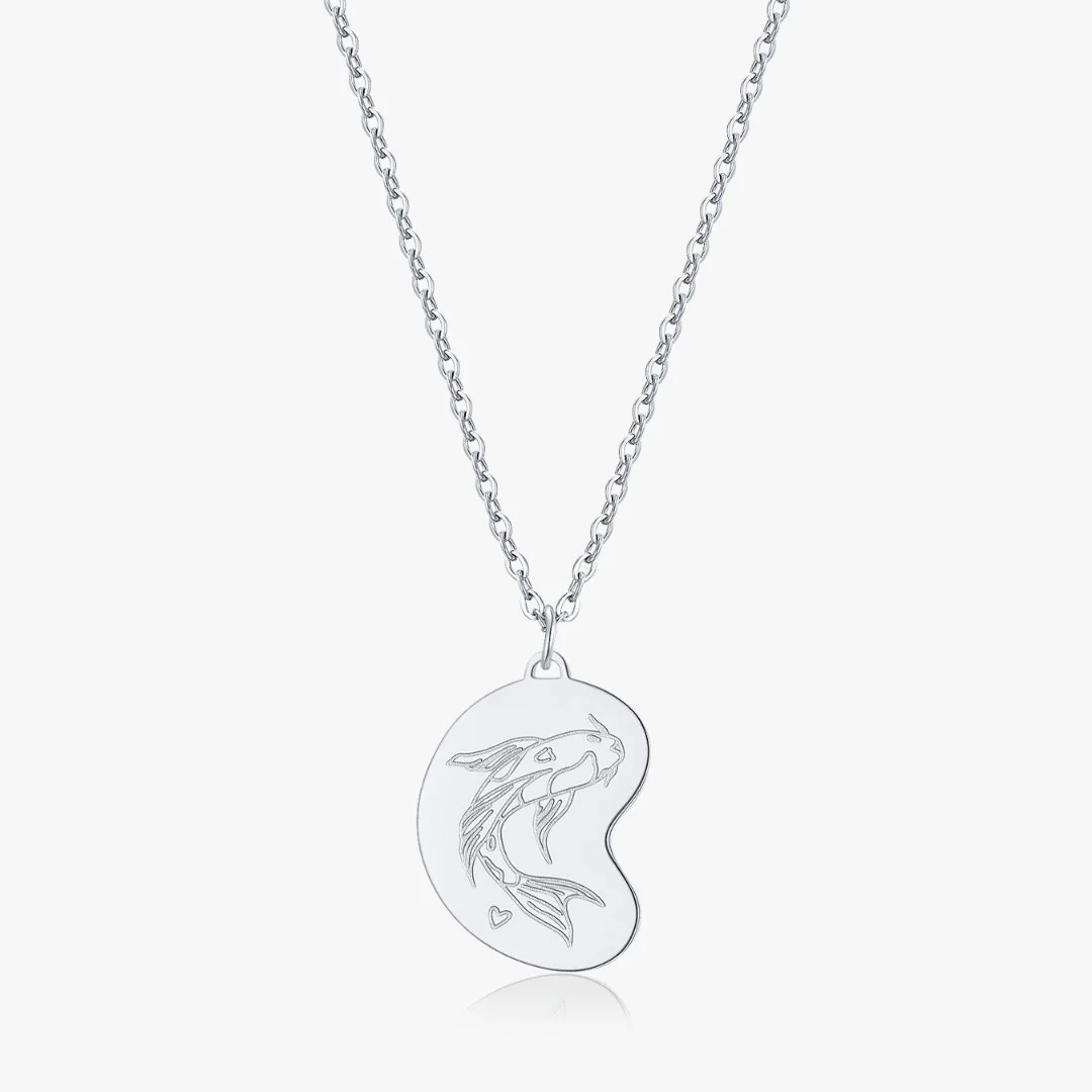 Koi Fish Duo Necklace 2.0 in Silver (Not A Set) - Image 6