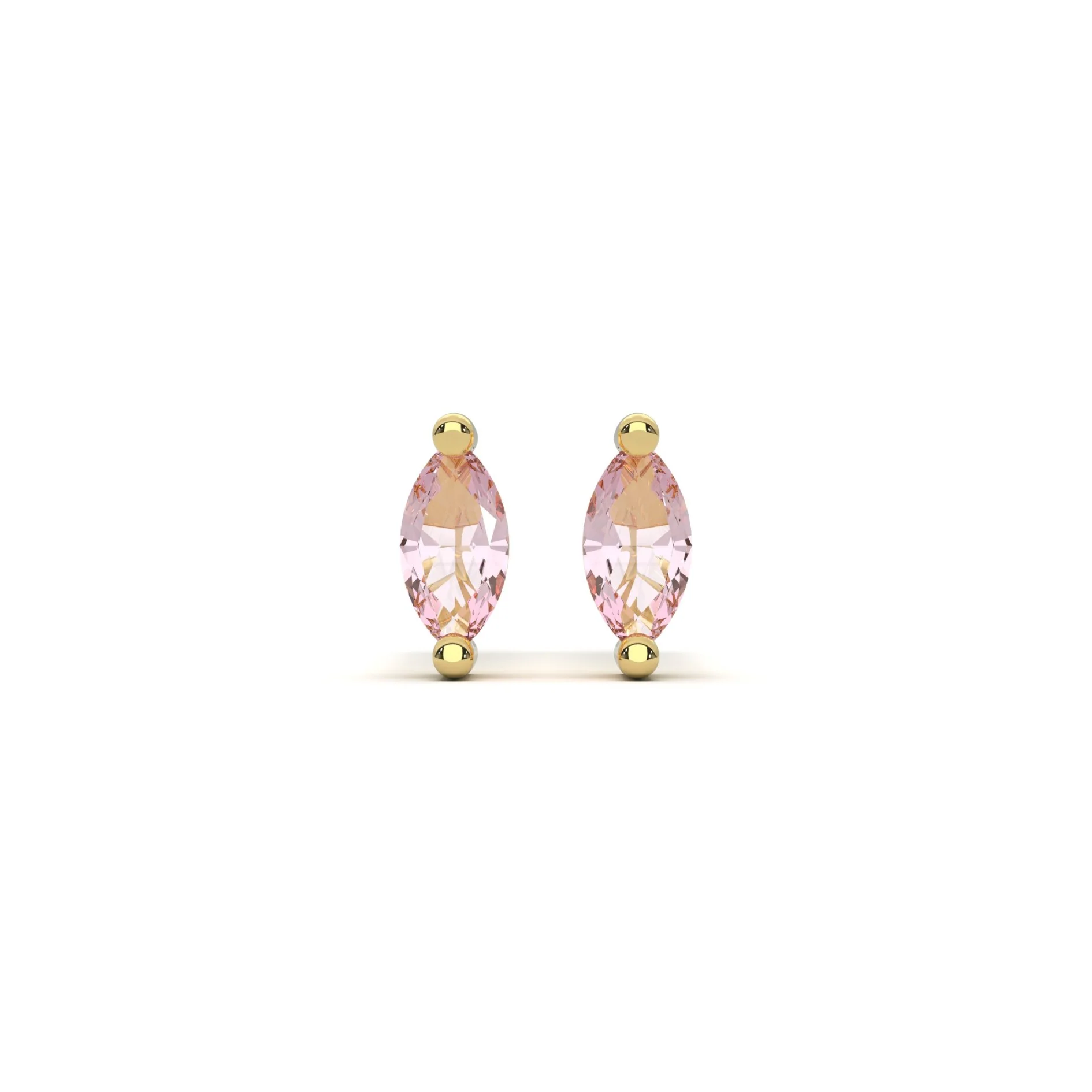 Micro Marquise Studs in Gold - Image 11