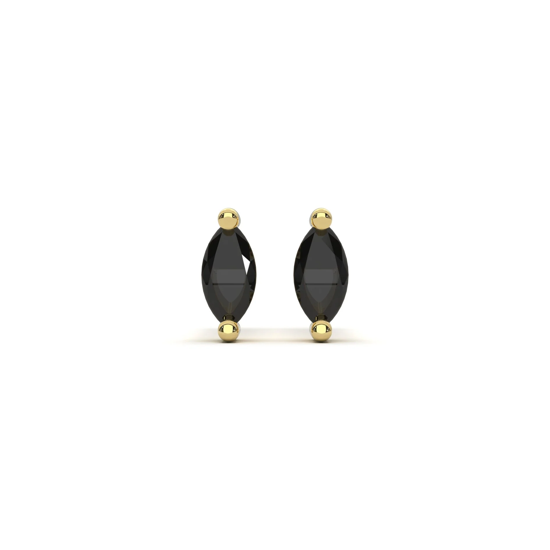 Micro Marquise Studs in Gold - Image 8