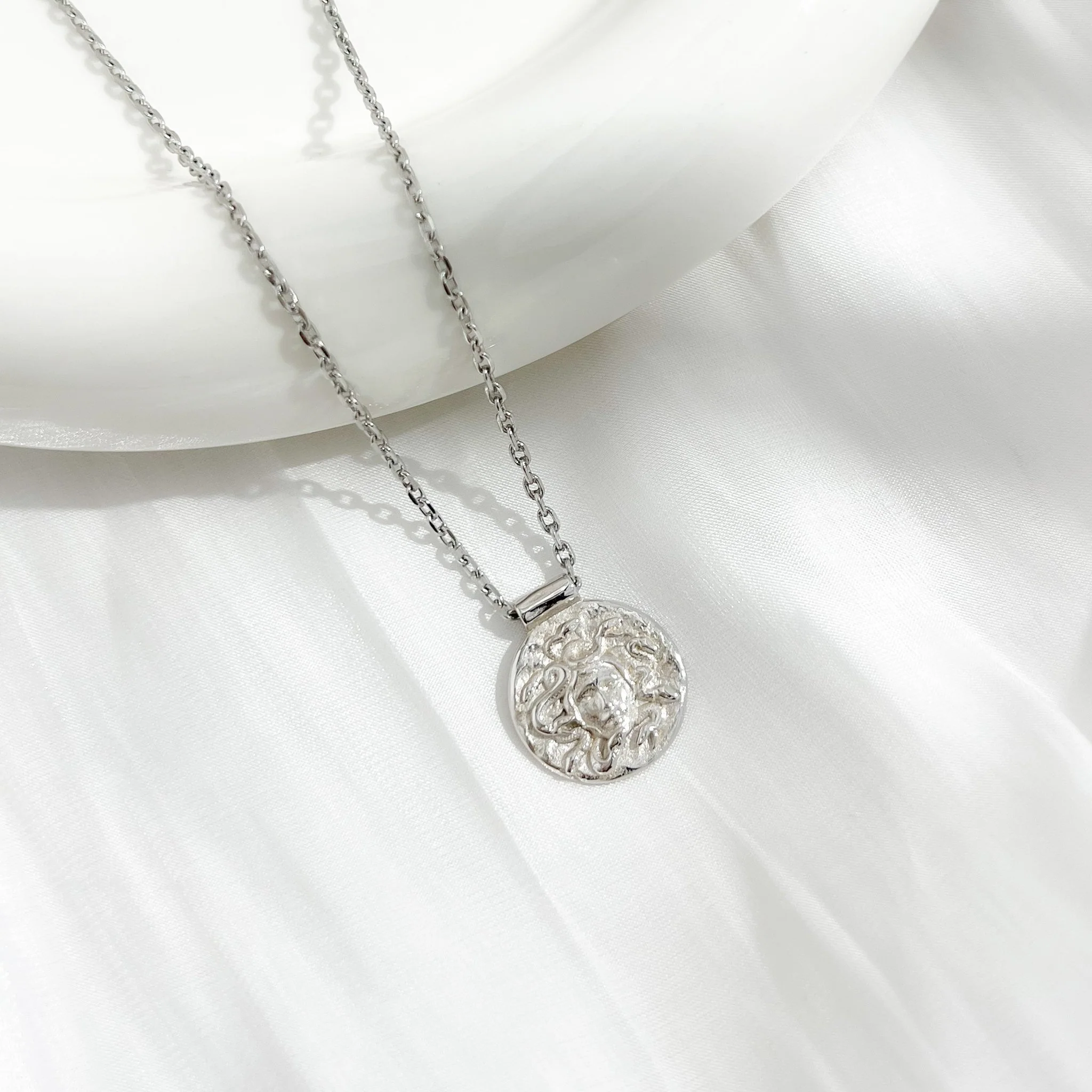 Medusa Necklace in Silver (Unisex) - Image 3
