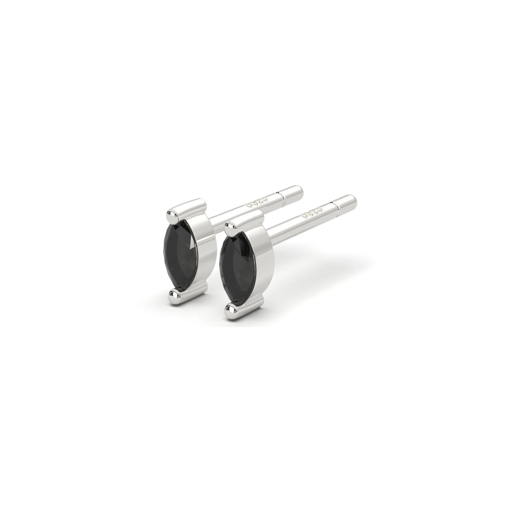 Micro Marquise Studs in Silver - Image 10
