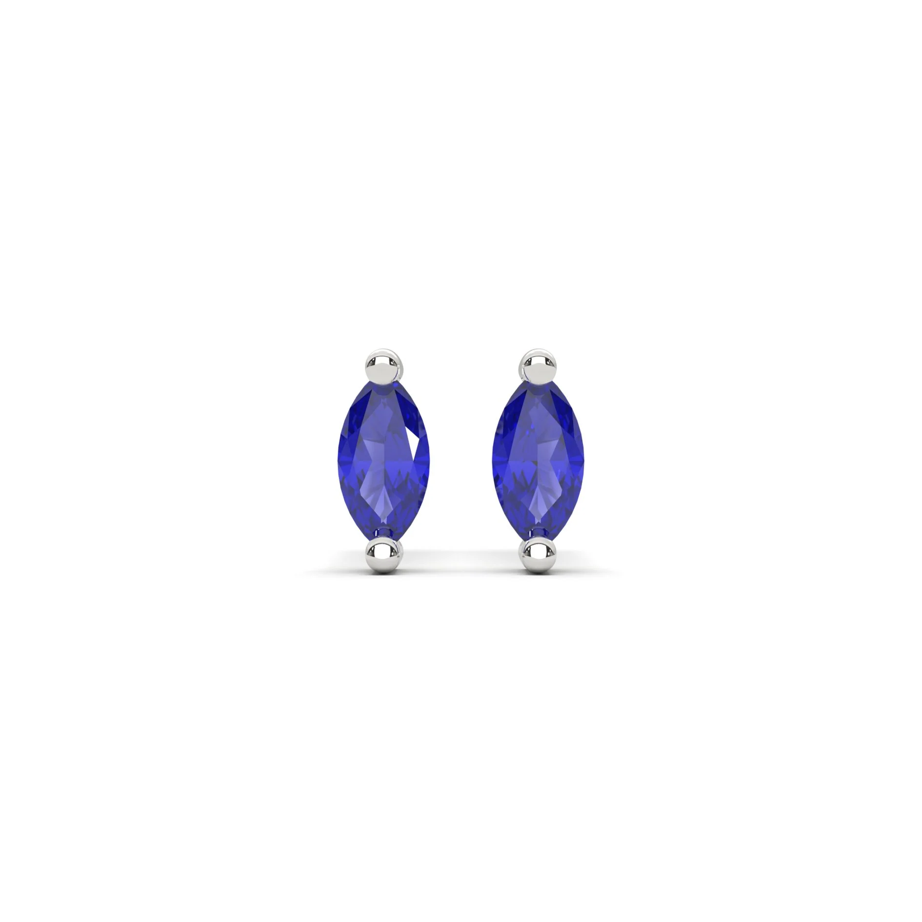 Micro Marquise Studs in Silver - Image 3