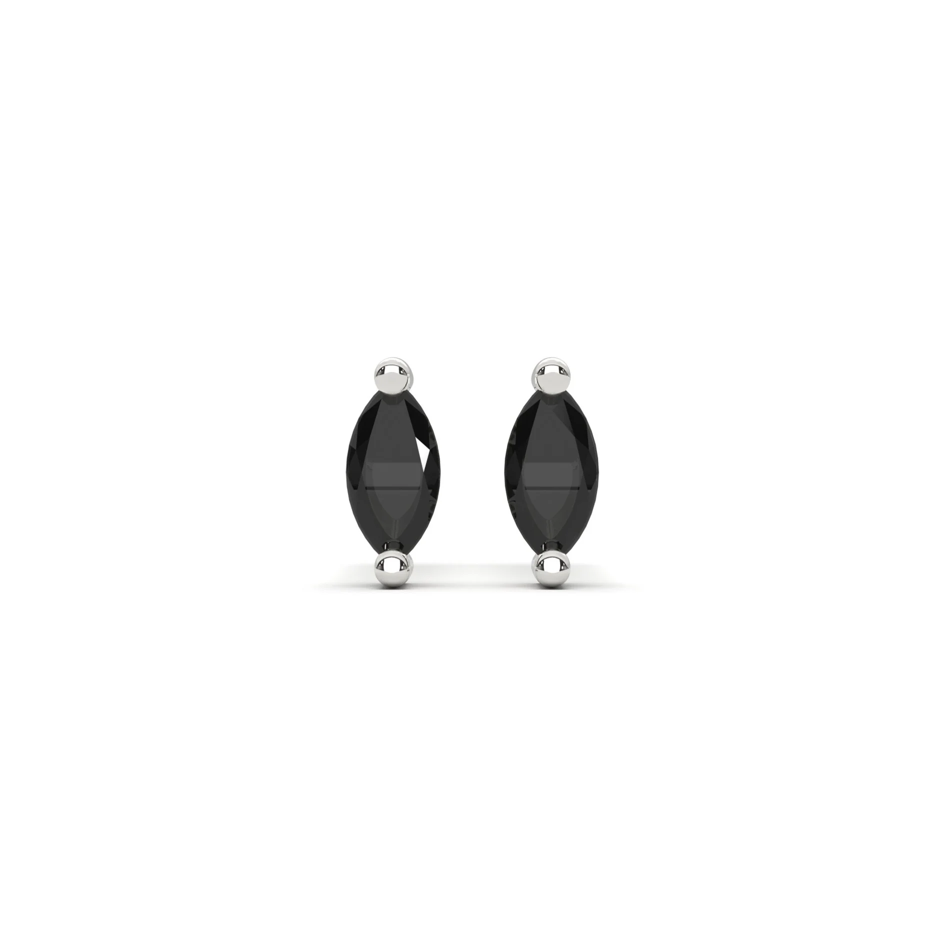 Micro Marquise Studs in Silver - Image 9
