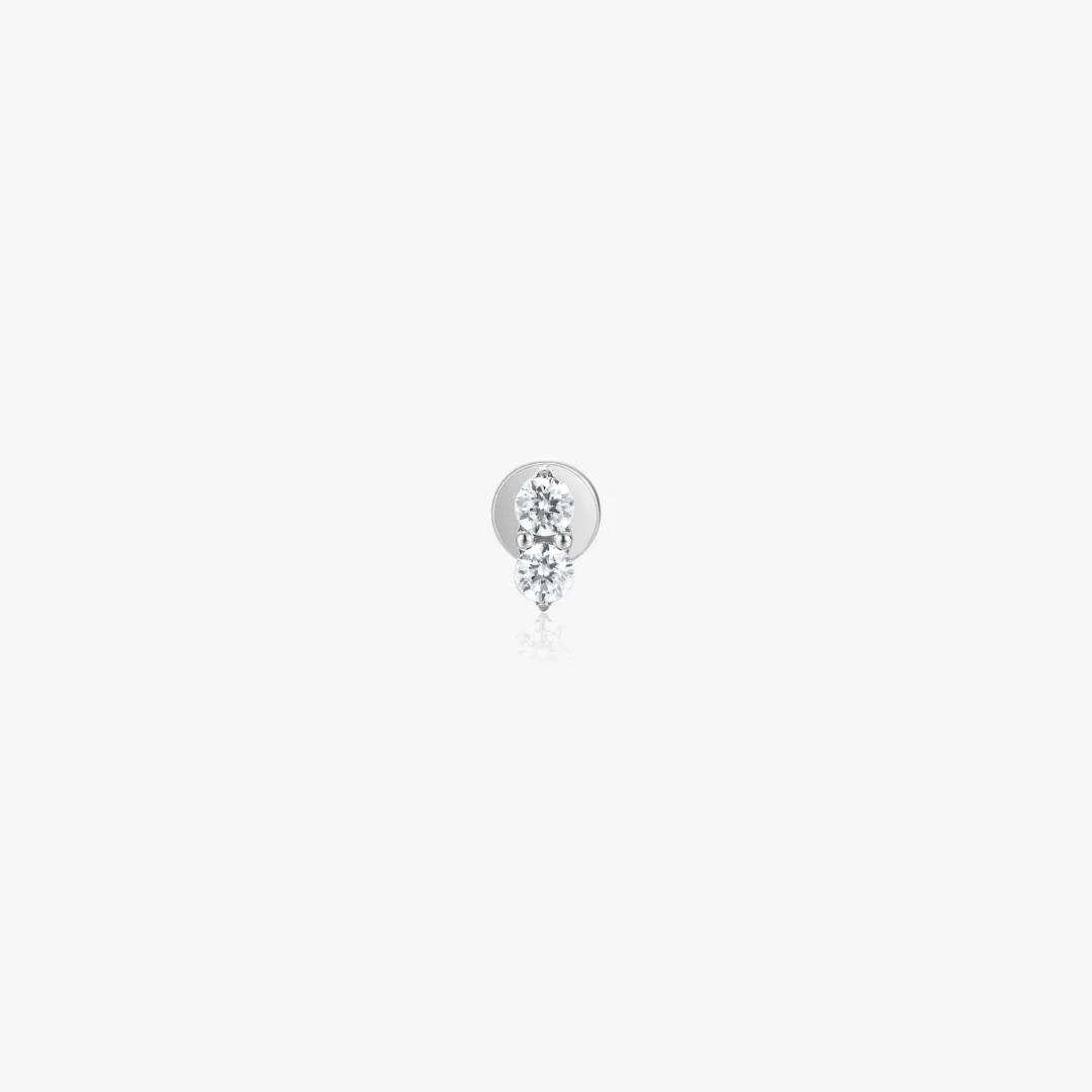 Mini Shimmer CZ Titanium Flat Back Stud (Single) - Image 6