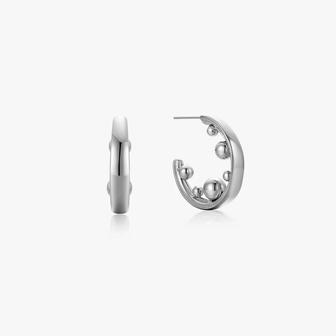 Mira Bold Sphere Hoops - Image 5