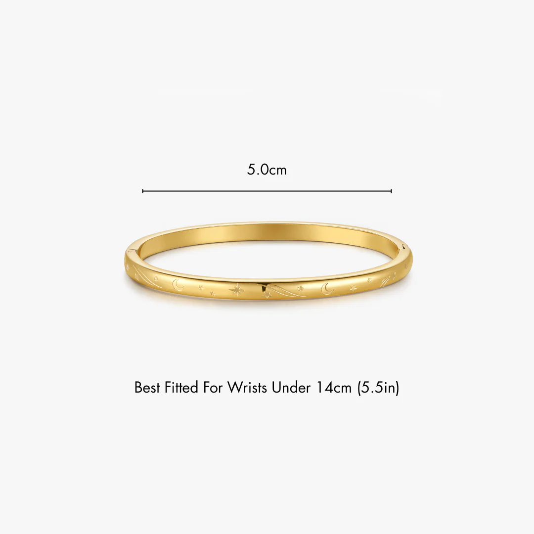 Night Sky Stacker Cuff Bangle Bracelet - Image 4