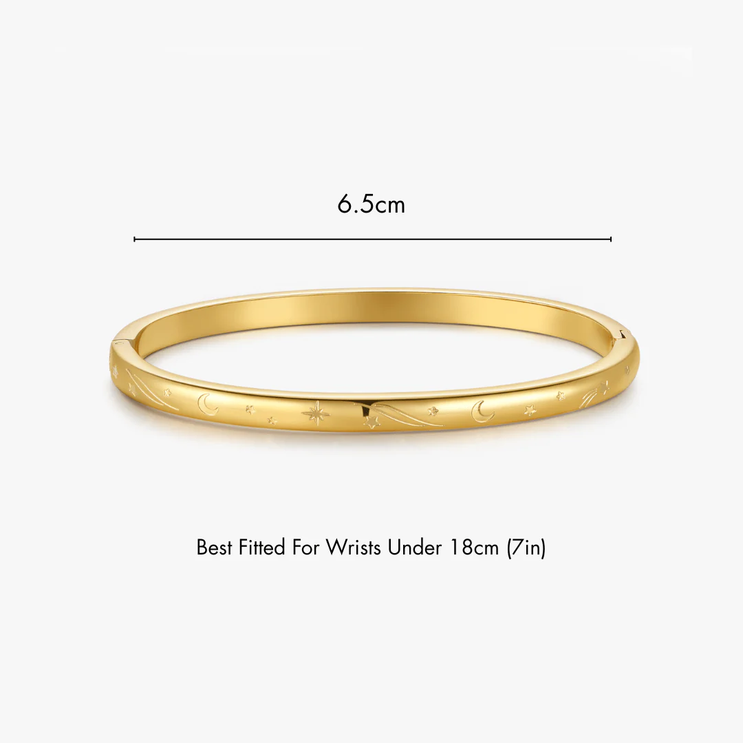 Night Sky Stacker Cuff Bangle Bracelet - Image 7