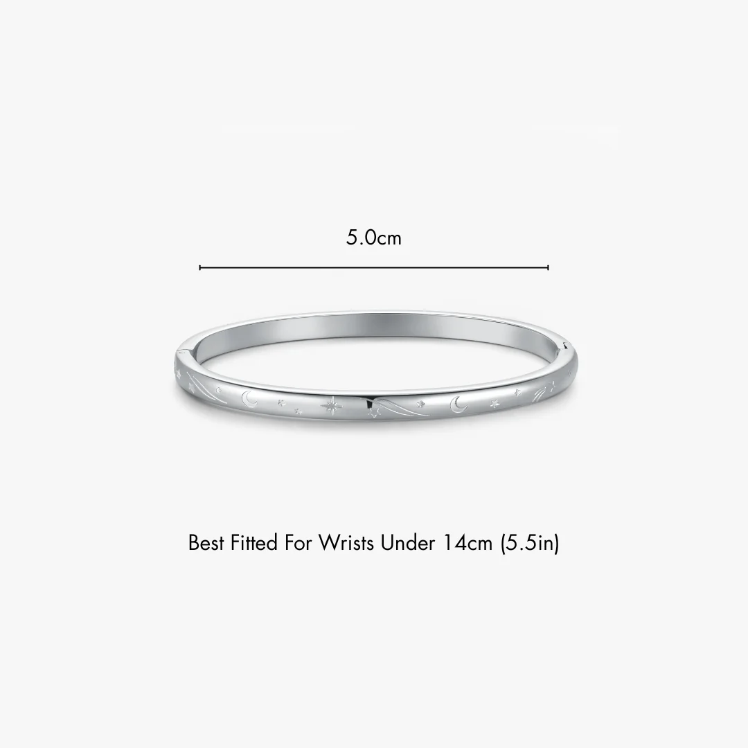 Night Sky Stacker Cuff Bangle Bracelet - Image 8