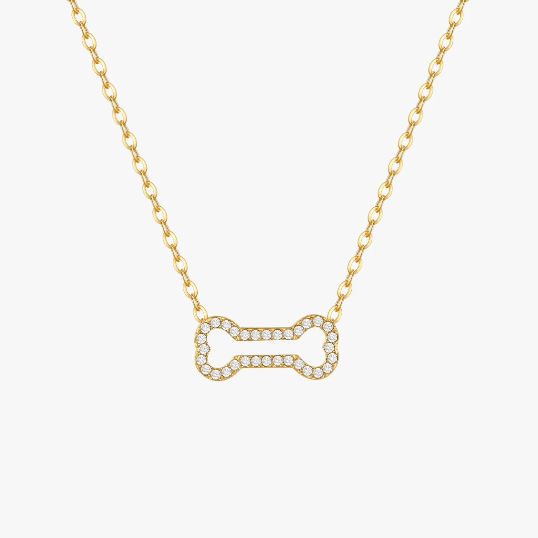 Pave Bone Necklace (Pawsitive Change Collection) - Image 3
