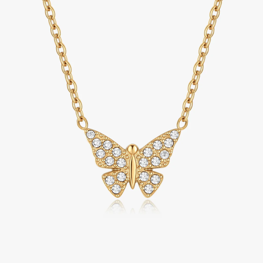 Pave Butterfly Necklace - Image 3