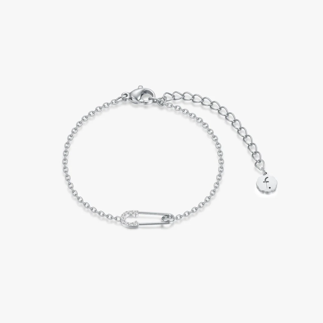 Pave Safety Pin Bracelet - Image 6