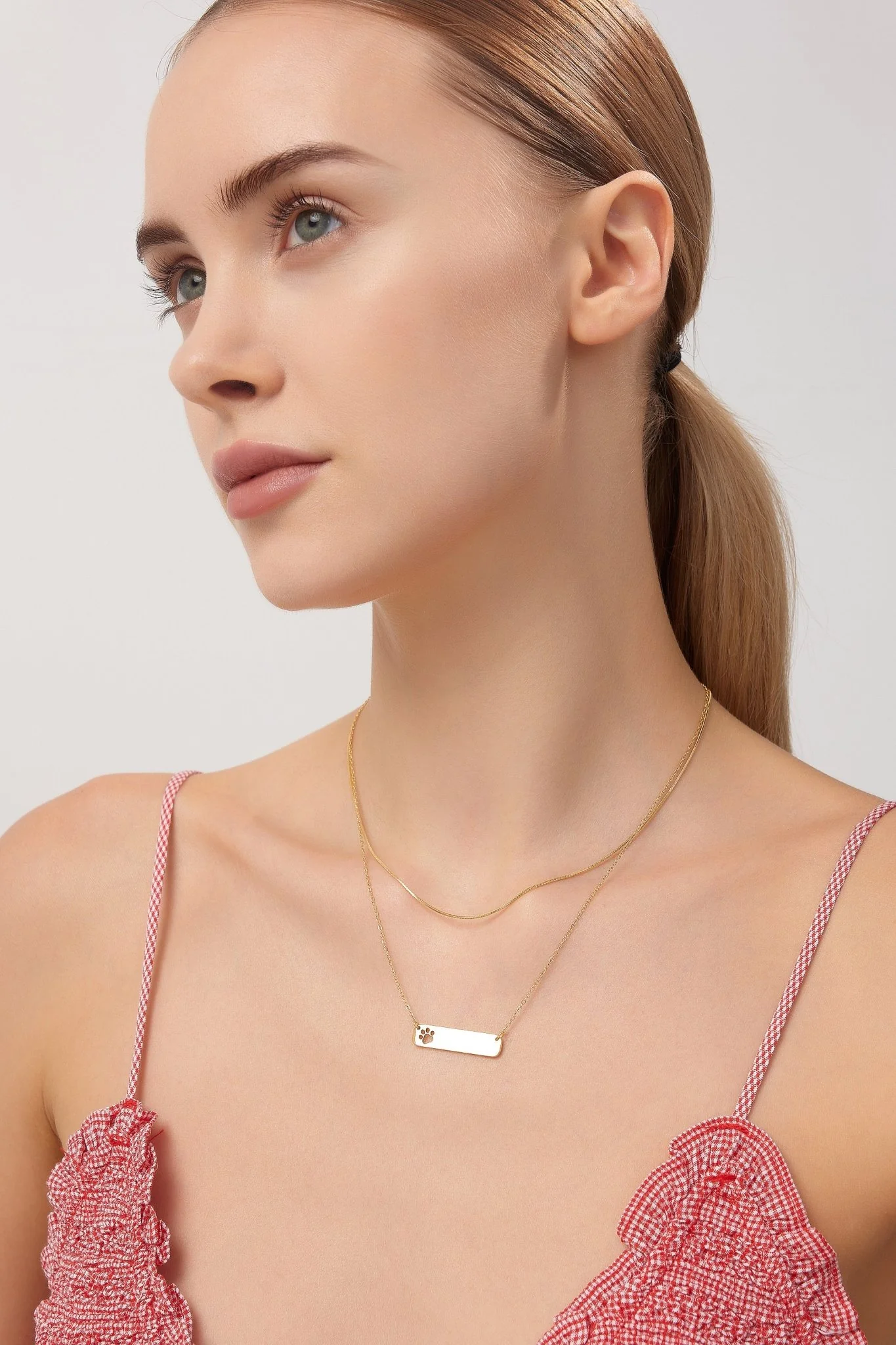 Paw Horizontal Bar Necklace (Pawsitive Change Collection) - Image 3