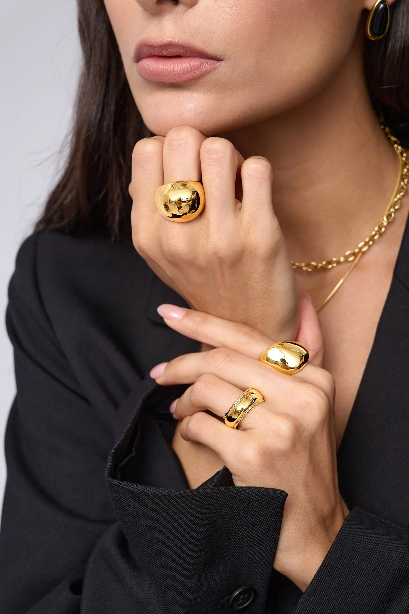 Rhea Sculptural Dome Ring - Image 3