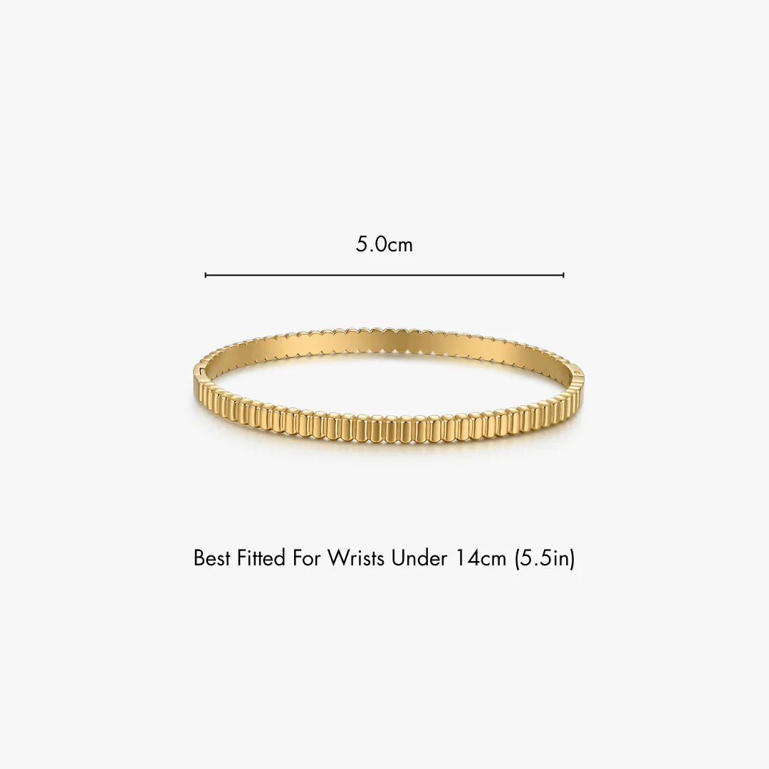 Ribbed Stacker Cuff Bangle - Image 4