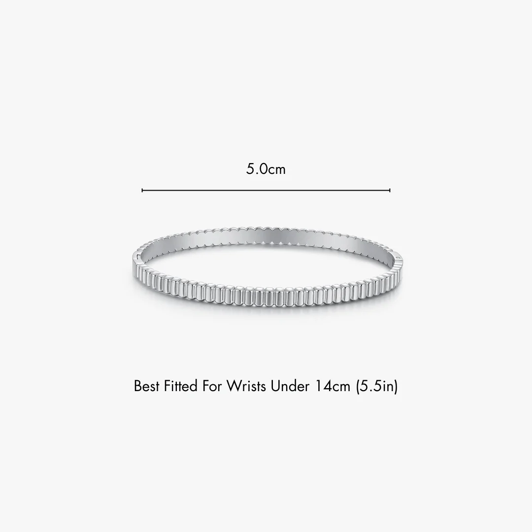 Ribbed Stacker Cuff Bangle - Image 6