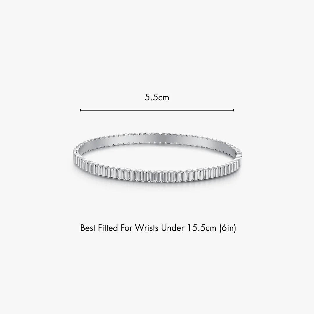 Ribbed Stacker Cuff Bangle - Image 7