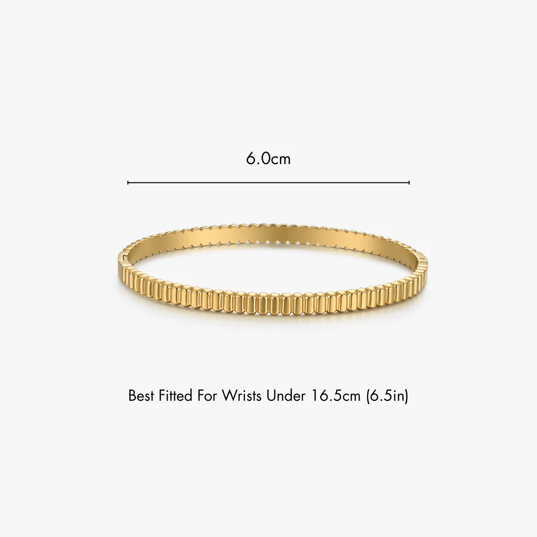 Ribbed Stacker Cuff Bangle - Image 8