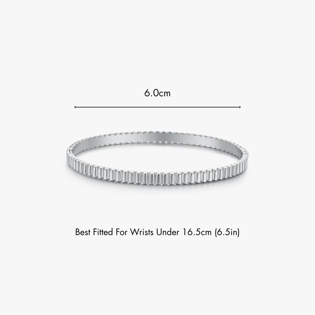 Ribbed Stacker Cuff Bangle - Image 9