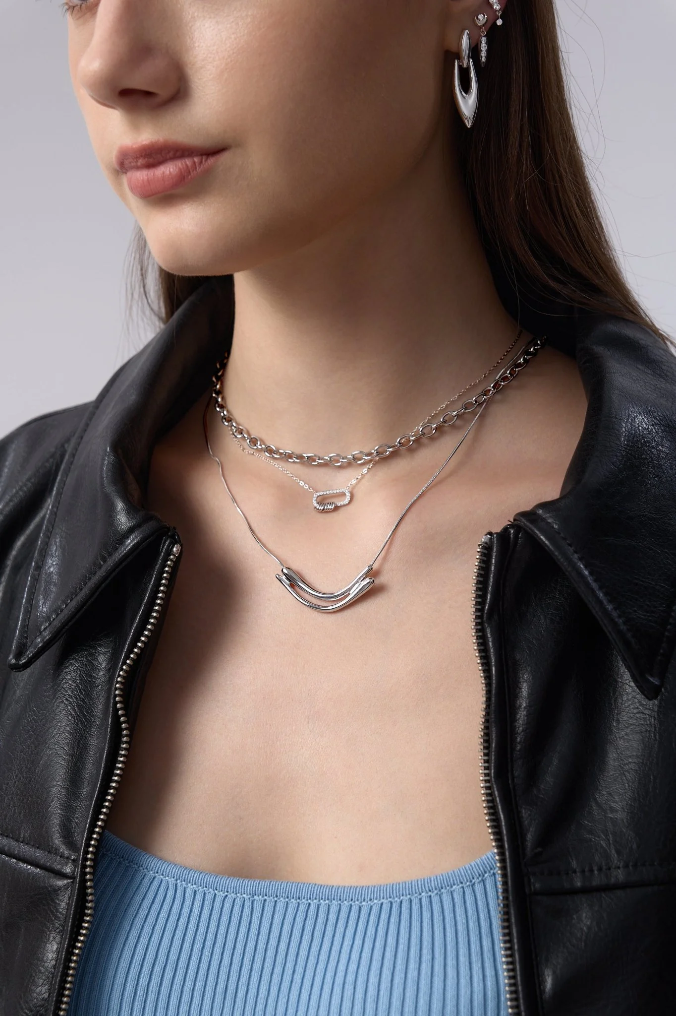 Sloane Stacked Loops Necklace - Image 4